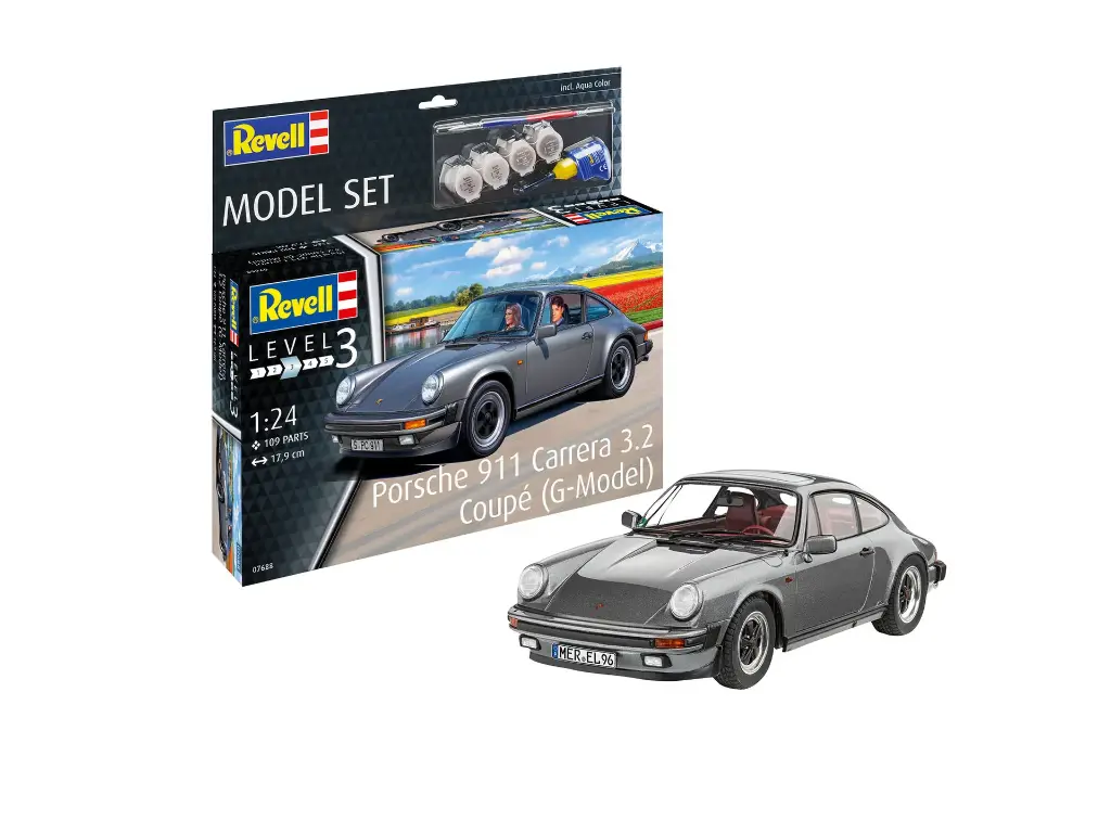 Revell : Porsche 911 Carrera 3.2 Coupe "Kit peinture - colle"