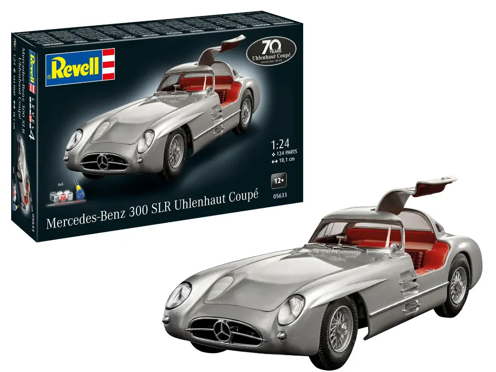 Revell : Mercedes 300 SLR Uhlenhaut Coupé " kit peintures colle"