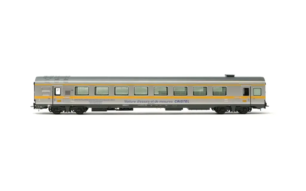 Jouef : Voiture d'essais et de mesures « CRISTEL » en livrée argent/jaune │ SNCF - Époque VI 