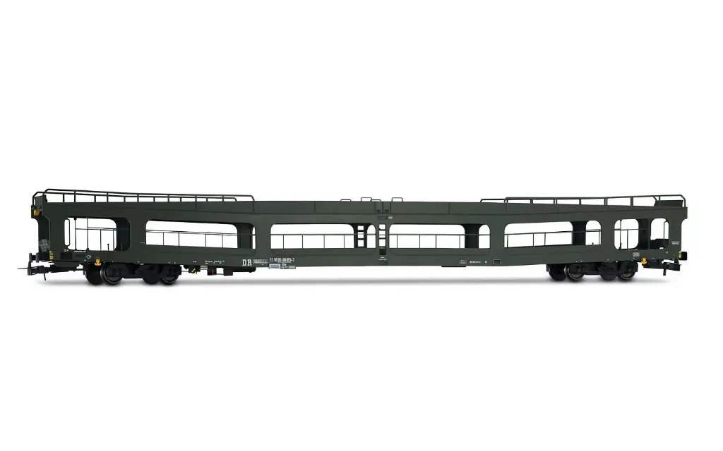 Rivarossi : Transporteur de voitures DDm 916 livrée verte │ Époque VI  - DB 