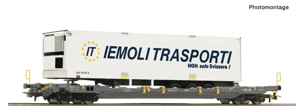 Roco : Wagon transporteur de container - HUPAC │ Continu