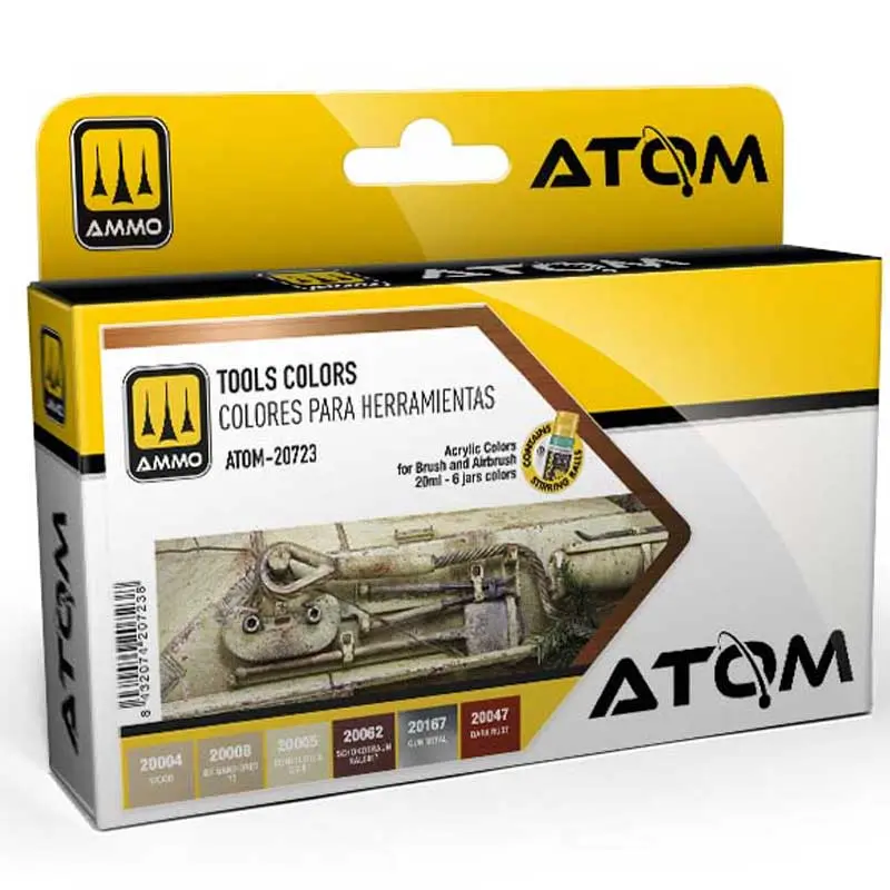 Ammo MIG : Set acrylique Tools Colors 6 Pots