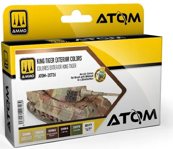 Ammo MIG : Set acrylique  Colors King Tiger Exteriors Colors - 6 Pots