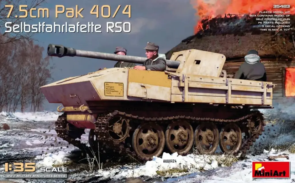 MiniArt : 7.5cm PaK 40/4 auf gep. Selbstfahrlafette RSO 