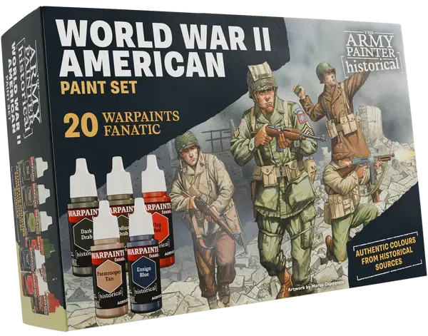 [TAP WP8082] The Army Painter : Set de peintures "WWII American - Historical" │ Warpaint Set