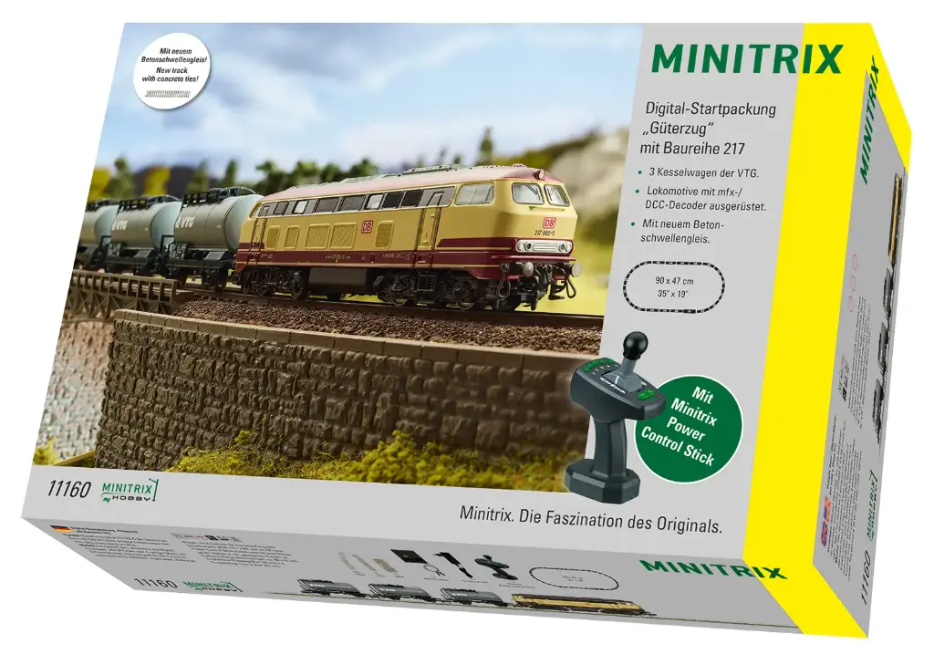 [MII 11160] Minitrix : Coffret de départ numérique "Train Marchandise" Avec la Série 217