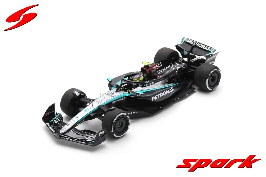 Spark : Mercedes-AMG PETRONAS Formula One Team │ No.44 F1 W15 E Performance Bahrain GP 2024 Lewis Hamilton [1/18]