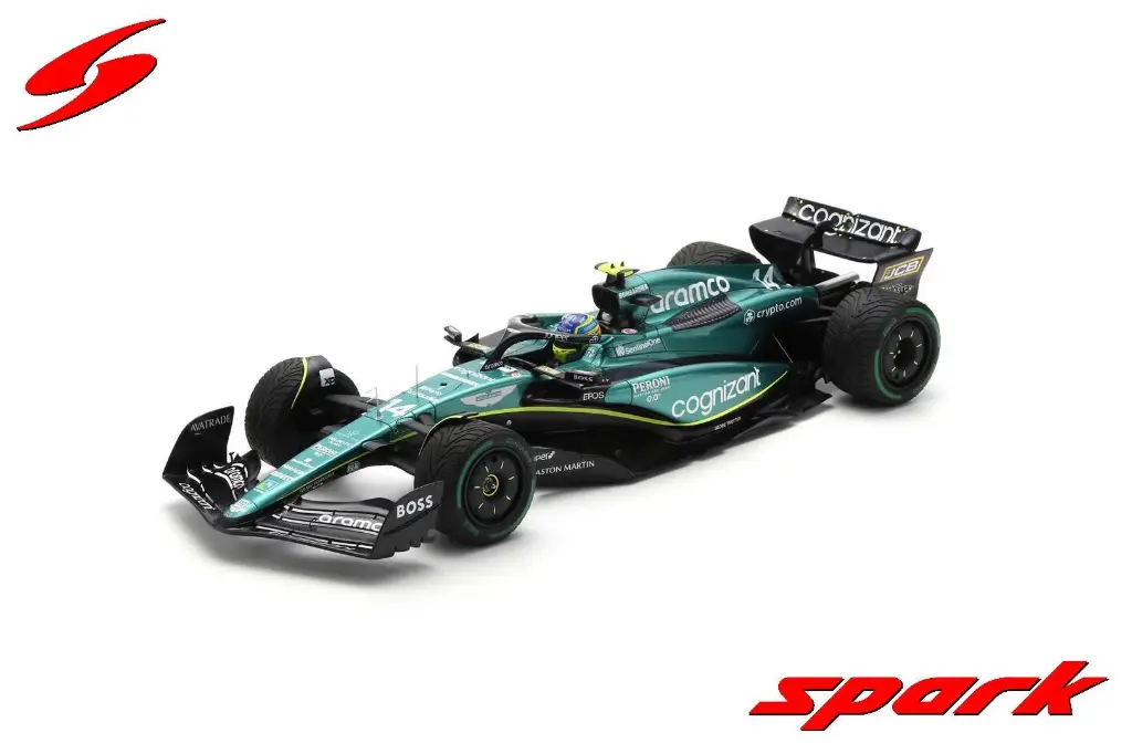 Spark : Aston Martin AMR23 │ No.14 Aston Martin Aramco Cognizant F1 Team 2nd Monaco GP 2023 Fernando Alonso [1/18]