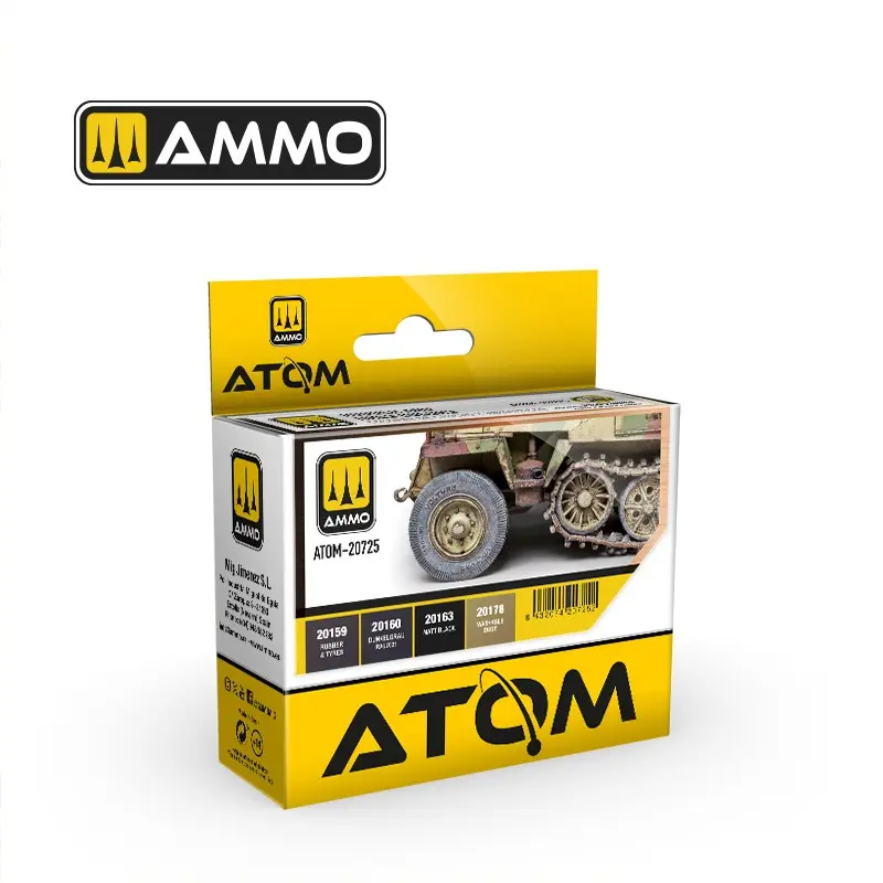 [AMM ATOM-20725] Ammo Mig Atom : Rubber and Tires colors Set