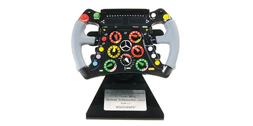 Minichamps : STEERING WHEEL MERCEDES AMG PETRONAS F1 TEAM W03 – MICHAEL SCHUMACHER 2012