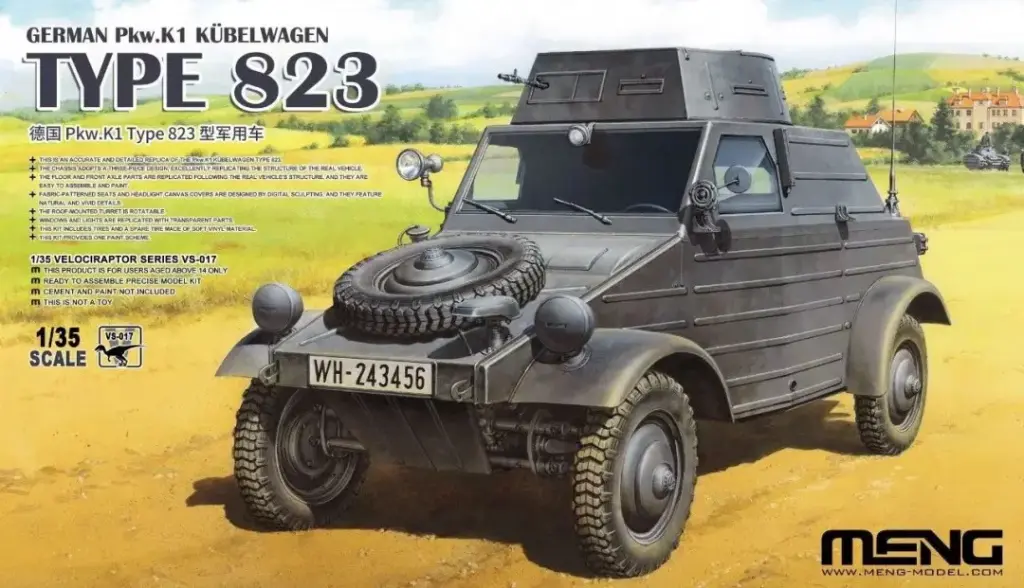 Meng : German Pkw. K1 Kübelwagen Type 823 