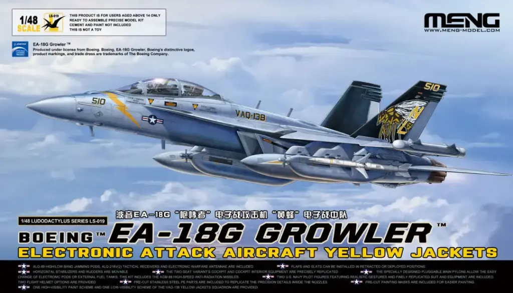 Meng : Boeing EA-18G Growler │ Electronic Attack Aircraft Yellow Jackets