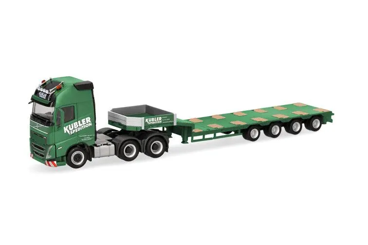 Herpa : Volvo FH GL XL 2020 Semitieflade-Sattelzug "Kübler"