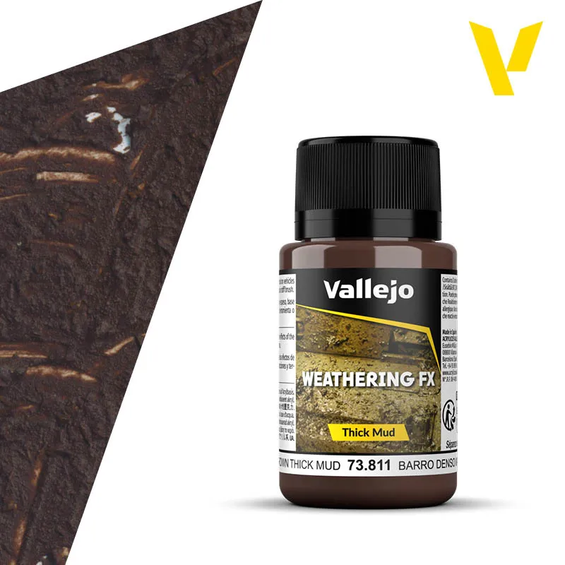 Vallejo : Brown Thick Mud (40ml) │ Weathering FX