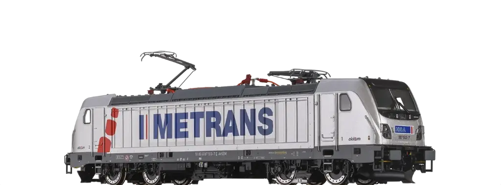Brawa : Locomotive Électrique (#BR 187.5) Privé Traxx 3 Metrans │ DC Digital Sons Époque VI HO - 1/87 (Réf : 43852)