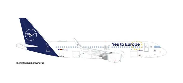 [HER 538176] Herpa : Airbus A320 Lufthansa Yes to Europe  [1/500]