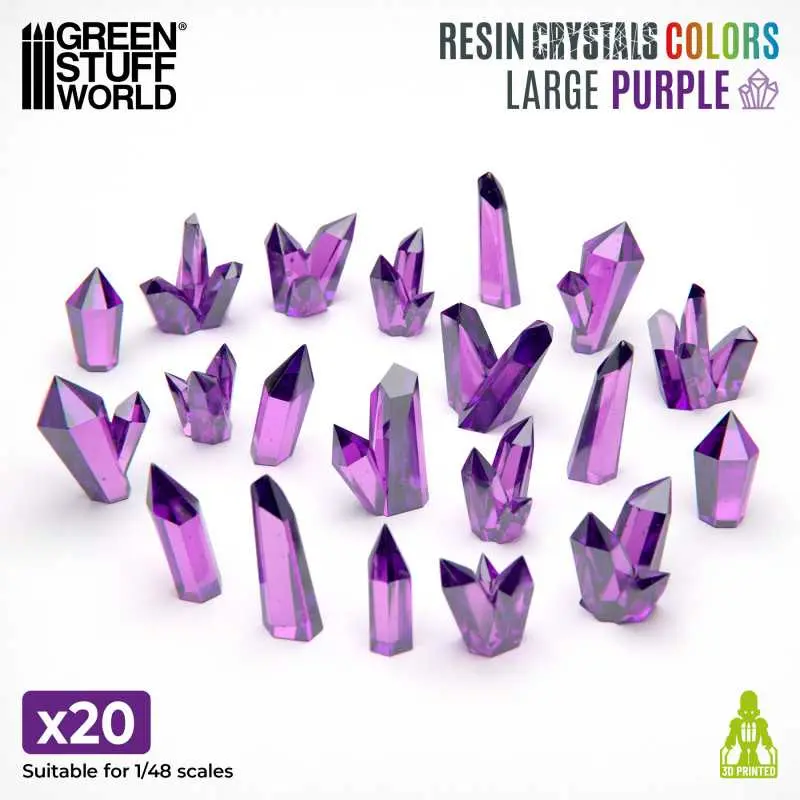 Green Stuff : Cristaux de Résine Violet - Grands 