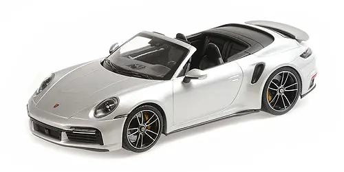 Minichamps : Porsche 911 Turbo S Cabriolet │ 2020 - Silver  [1/18]