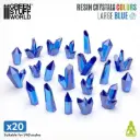 Green Stuff : Cristaux de Résine Bleu - Grands (20pcs)