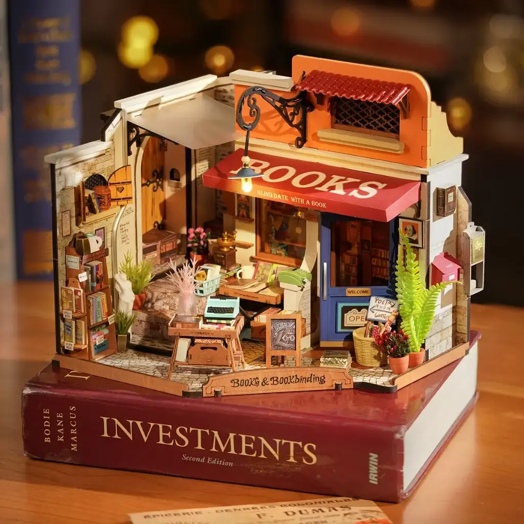 [RLF DG164] Rolife : Kit de maison miniature DIY │ Librairie d'angle