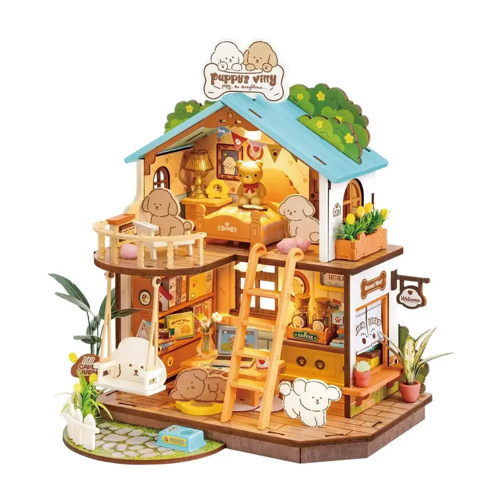 [RLF DG169] Rolife : Maison miniature à faire soi-même │ Villa douillette pour chiot DG169 