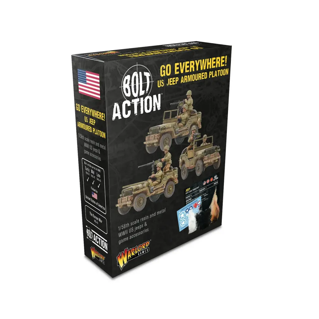 [WLG 402213006] Bolt Action : Go Everywhere ! US Jeep Armoured Platoon │ Early - Mid - Late • The Korean War