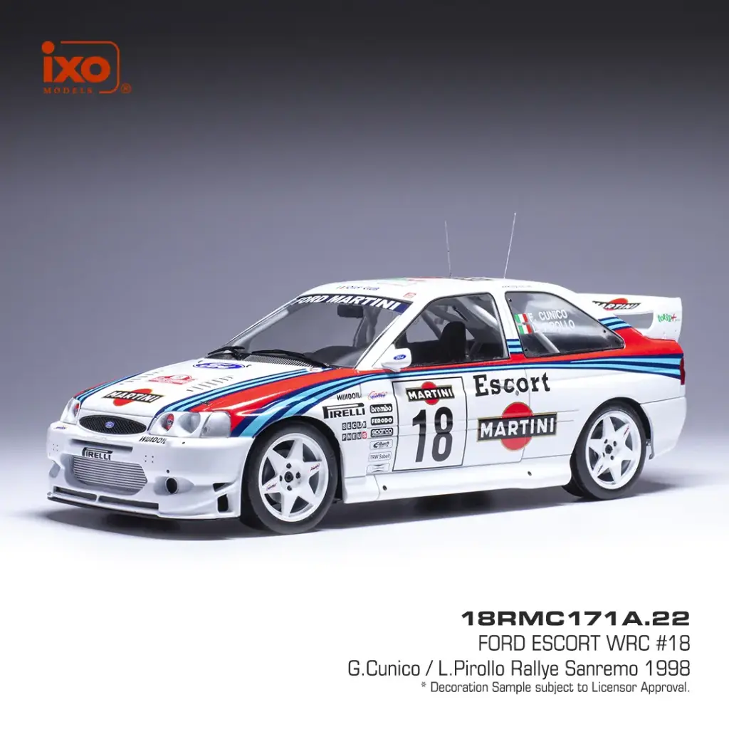 Ixomodels : Ford Escort WRC Martini n°18 Sanremo 1998 Cunico - Pirollo