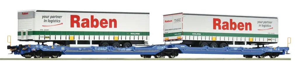 Roco : Wagon Sdggmrss  porte semi remorque VTG