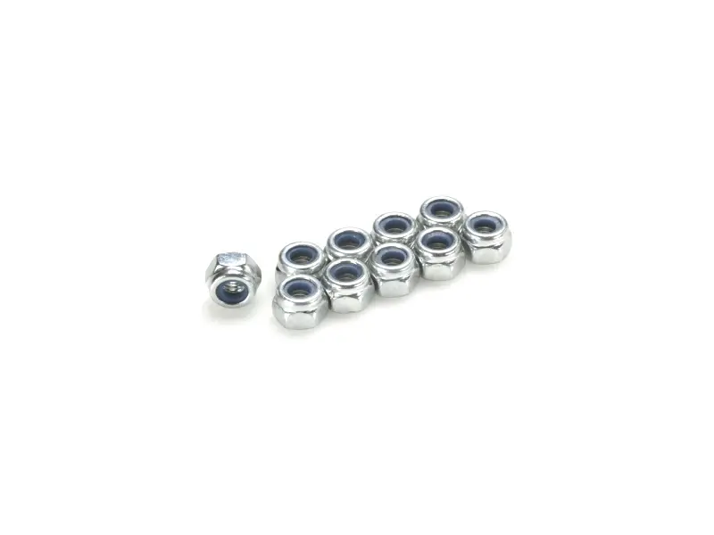 [RTEC GF-0152-003] Revtec : Ecrou Hexagonal Nylstop M4 en acier Galvaniser (10pcs) 