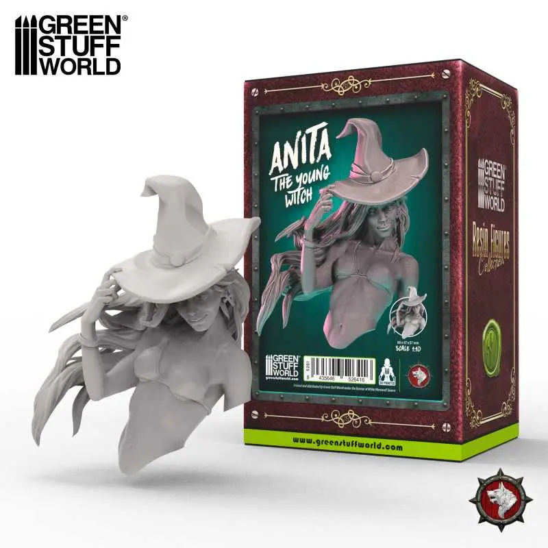 [GSW 5281] Green Stuff : Buste "Anita la jeune sorcière" │ WWTavern