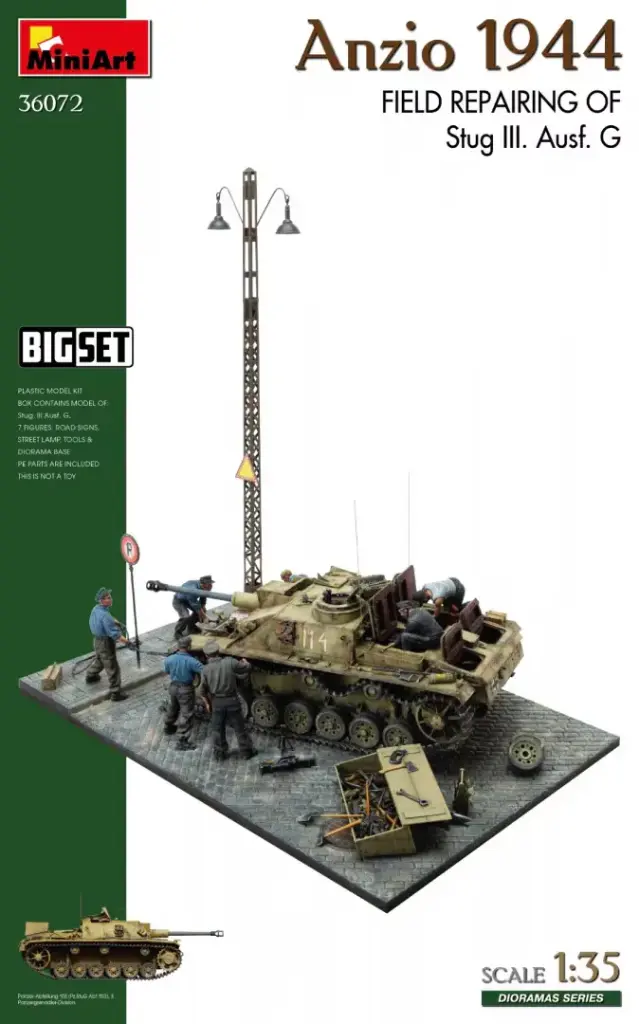 MiniArt : Anzio 1944. Field Repairing of Stug III. Ausf. G. BIG SET 
