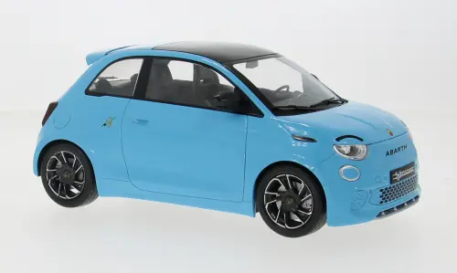 Modelcar : Fiat 500e Abarth hellblau 2024 [1/18]