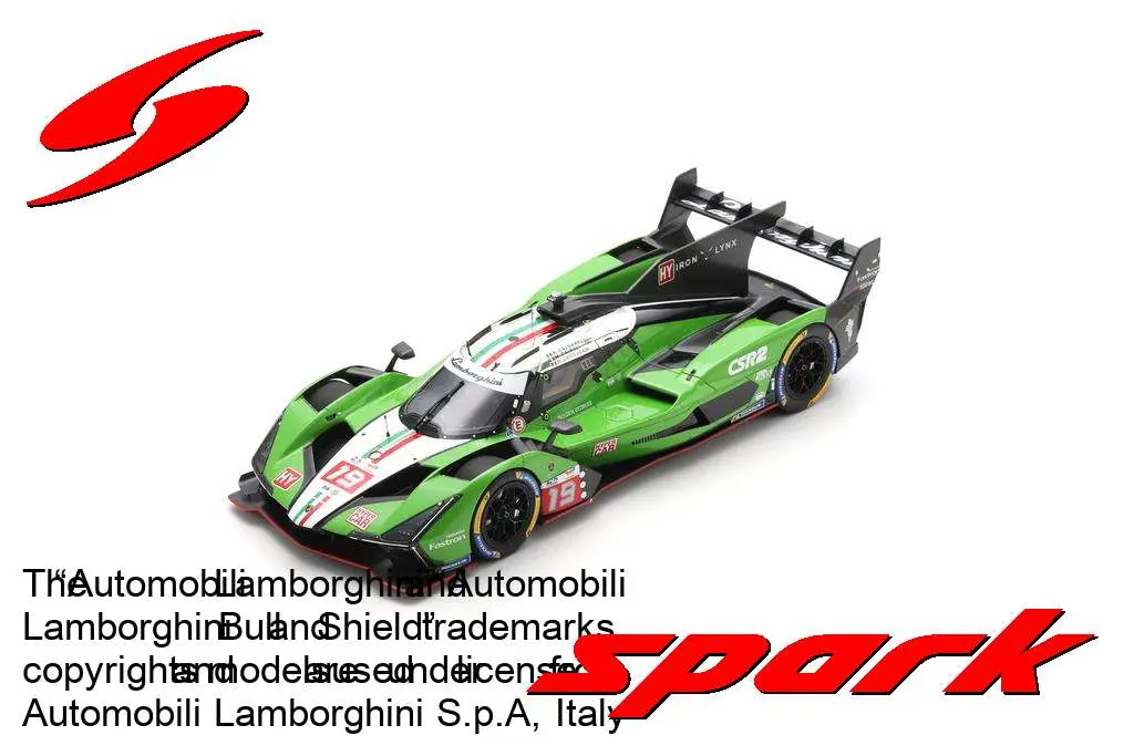 Spark : Lamborghini SC63 No.19 LAMBORGHINI IRON LYNX Le Mans 24H 2024 R. Grosjean - A. Caldarelli - M. Cairoli [1/18]
