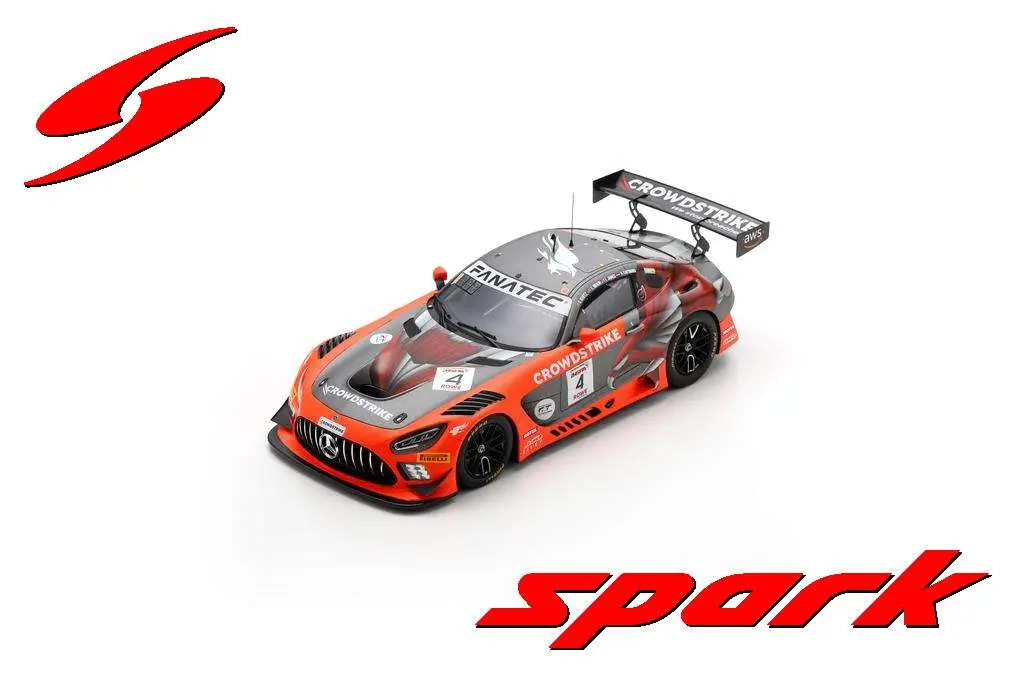 Spark : Mercedes-AMG GT3 EVO No.4 CrowdStrike by Riley Winner PRO-AM class 24H Spa 2024 G. Kurtz – I. James – N. Catsburg – C. Braun [1/18]