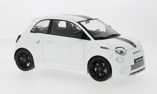 Ixo Models : Fiat Abarth 500e │ White - 2024 [1/18]