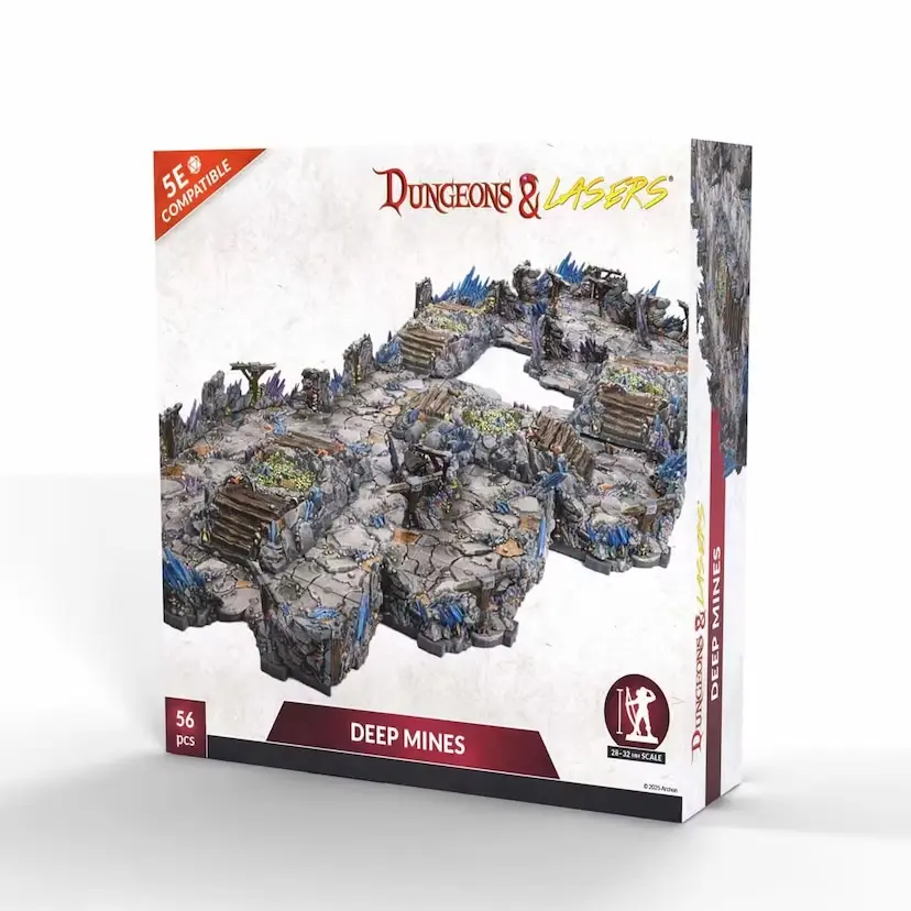[ARS DNL0114] Dungeon & Lasers : Deep Mines • Half-Height Walls │ 5E Compatible