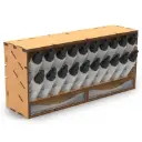 Green Stuff : Paint Rack Horizontal 17ml │ Modular Set Lite