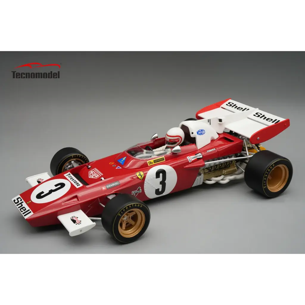 Tecnomodel : Ferrari 312B2 │ with driver 3 Clay Regazzoni F1 Pays Bas Zandvoort 1971 Tecnomodel [1/18]