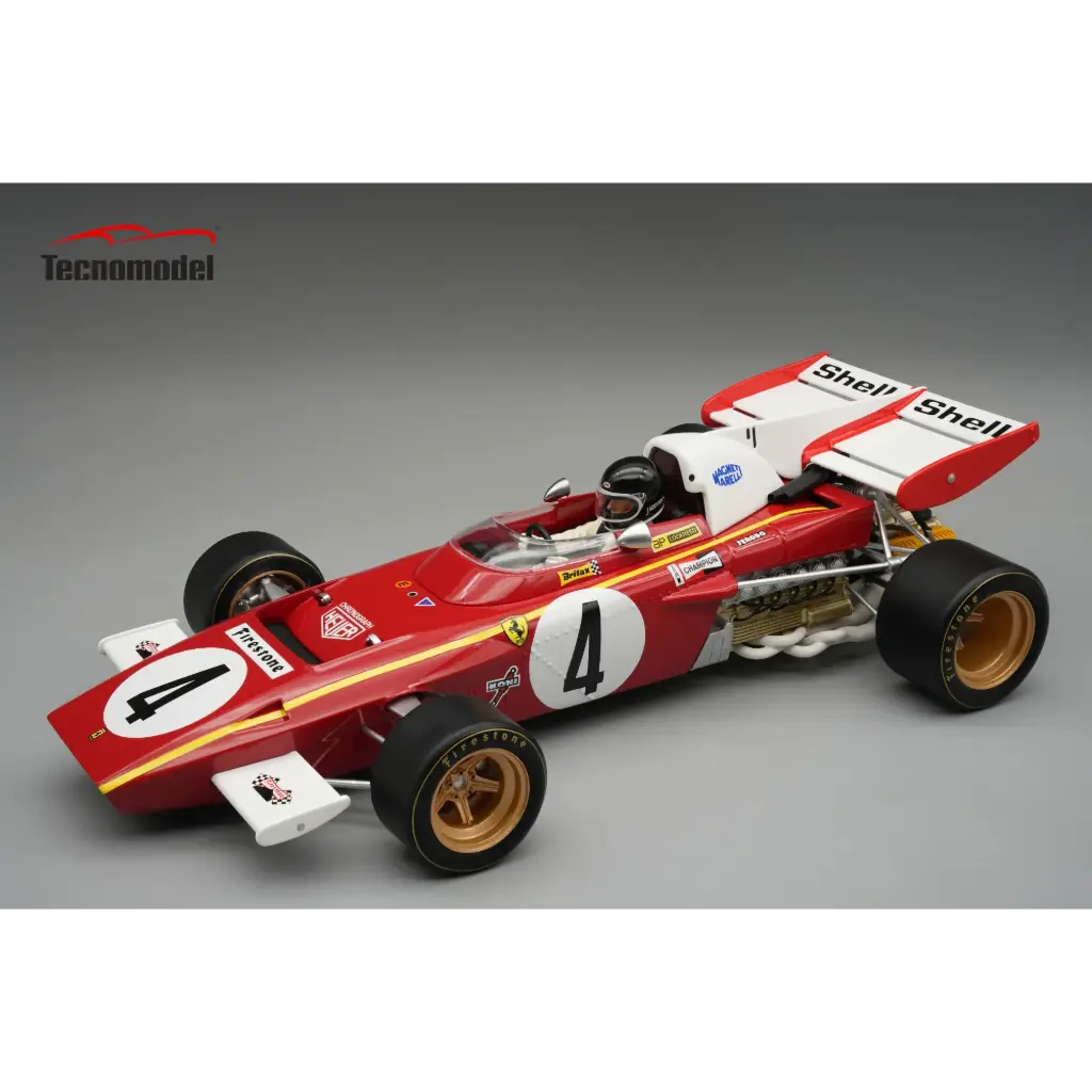 Tecnomodel : Ferrari 312B2 with driver │ No.4 Jacky Ickx F1 Monaco 1971 Tecnomodel TMD18-315B  [1/18]