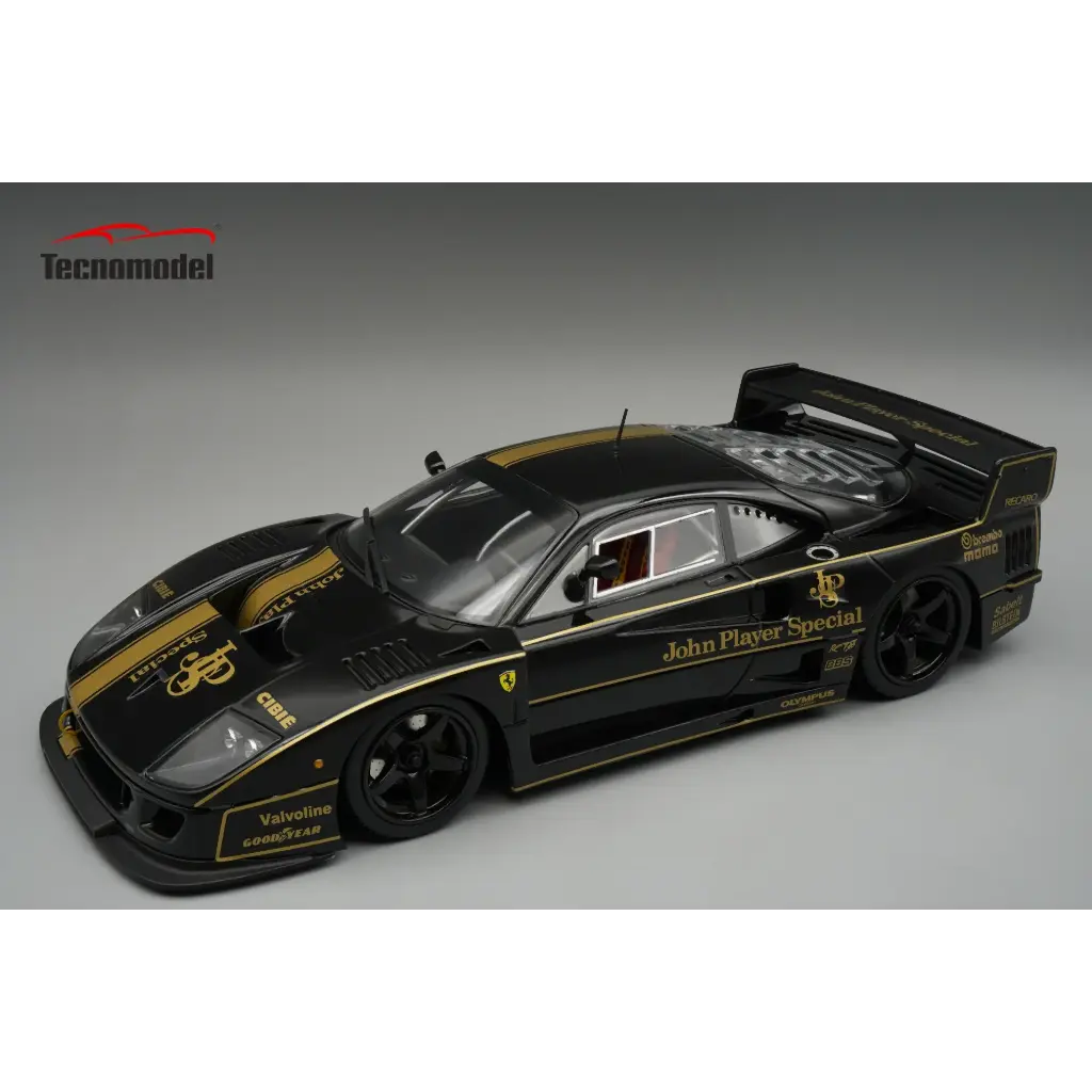 Tecnomodel : Ferrari F40 LM JPS John Player Special │ Black Rims 1996 Black Gold Tecnomodel  [1/18]