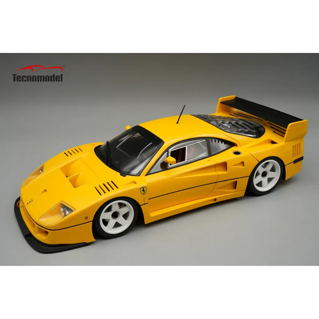 Tecnomodel : Ferrari F40 LM Press Version with White Rims 1996 Giallo Modena Tecnomodel  [1/18]