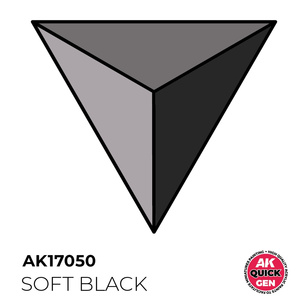 [AK AK17050] Ak : Soft Black (18ml) │ Quick Gen