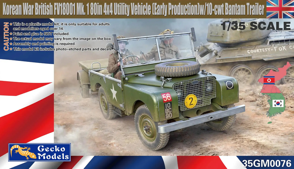 Gecko Models : Land Rover Mk1 FV18001 w/Bantam Trailer early production 