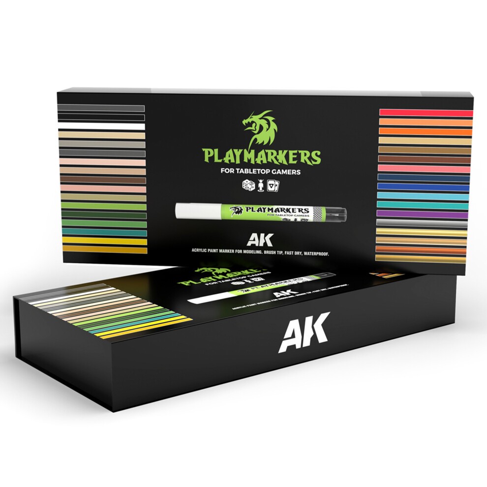 [AK AKM150] Ak Interactive : Collection complète "Playmarkers - Full Range (34pcs)" │ Acrylic Paint Marker