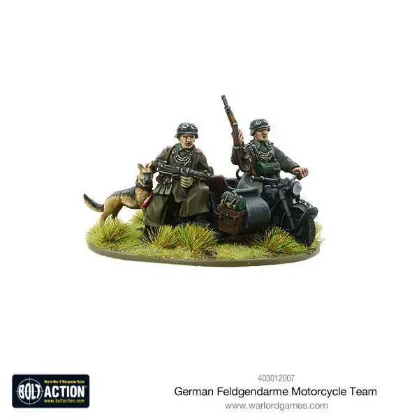 Bolt Action : German Feldgendarme motorcycle Team │ Early - Mid - Late 