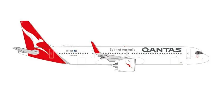 [HER 538497] Herpa : Airbus A321XLR Qantas VH-OGA Great Ocean Road [1/500]