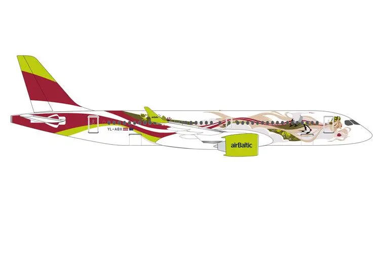 [HER 573535] Herpa : Airbus A220-300 airBaltic 50th A220 [1/200]
