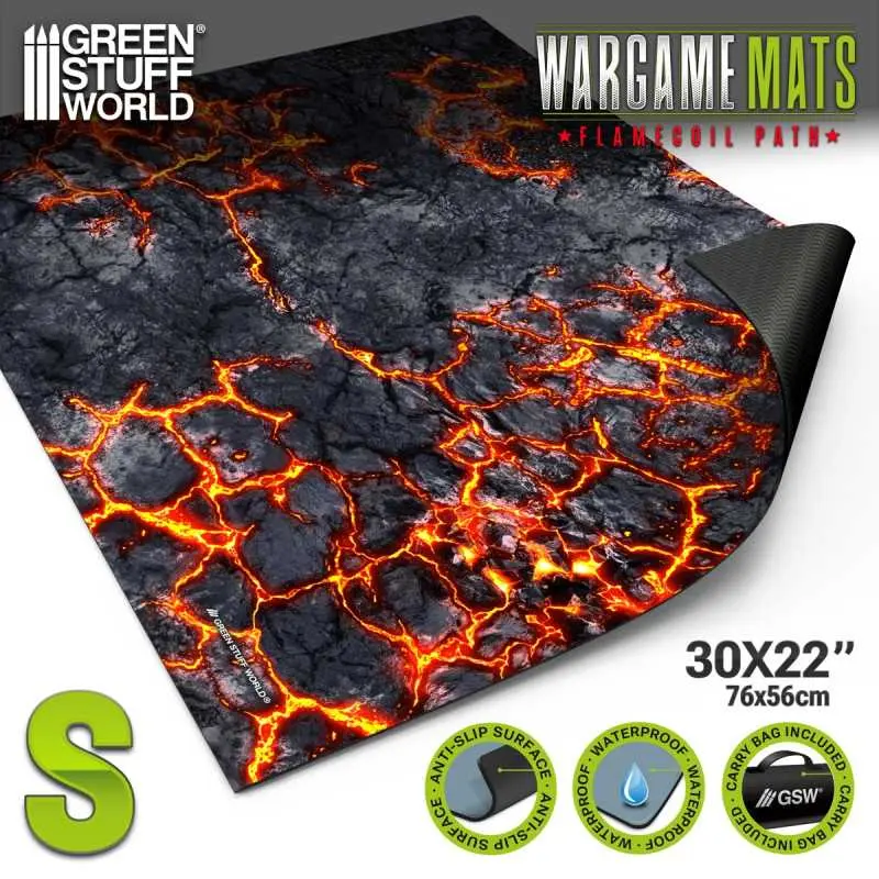 [GSW 5861] Green Stuff : Tapis néoprène 22x32" Flamecoil Path (56x76cm) 