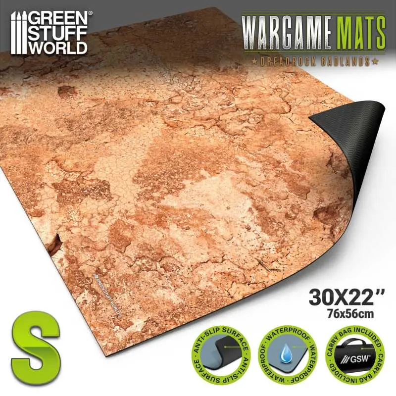 Green Stuff : Tapis néoprène 22x32" Dreadrock Badlands (56x76cm) 
