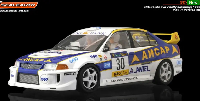 Scaleauto : Mitsubishi Evo V Ancap Rally Catalunya 1998 #30 Trelles / Christie. R-Version AW